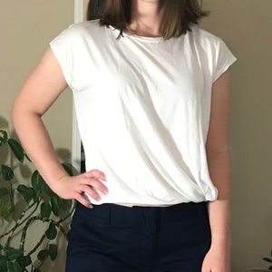 LOFT Simple White Tie Tee